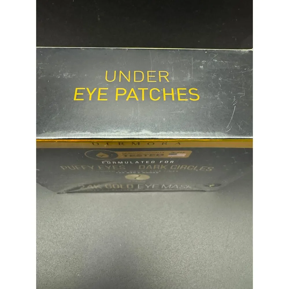 Dermora 24K Gold Eye Mask for Puffy Eyes & Dark Circles For Men & Women 15 pairs